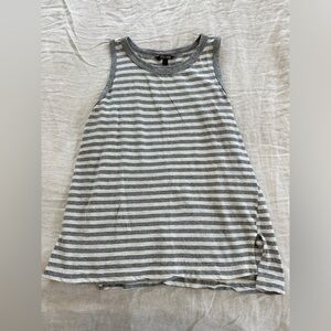 Peyton Jensen Gray Striped Tank